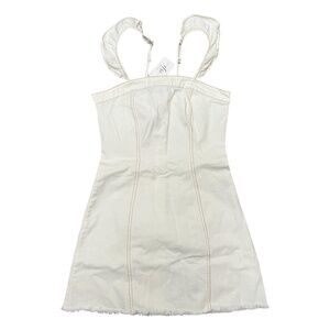 NWT If So White Denim Ruffle Sleeve Girls Dress